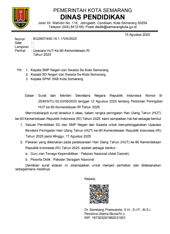 Upacara HUT Ke-80 Kemerdekaan RI Tahun 2025